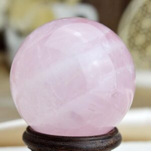 Guľa Ruženín #55 mm - Bezpodmienečná Láska, Sebaláska, Odpustenie, Radosť, Srdcová Čakra