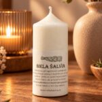 sviečka BIELA ŠALVIA - Silná očista negatívnych energií, Ochrana, Navýšenie Vibrácií, Ničí Vírusy a Baktérie