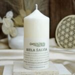 sviečka BIELA ŠALVIA – Silná očista negatívnych energií, Ochrana, Navýšenie Vibrácií, Ničí Vírusy a Baktérie