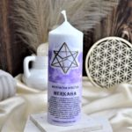 AKTIVAČNÁ SVIEČKA MERKABA 15cm (Ochrana, hĺbková Očista, duchovný vývoj, aktivácia svetelného systému)