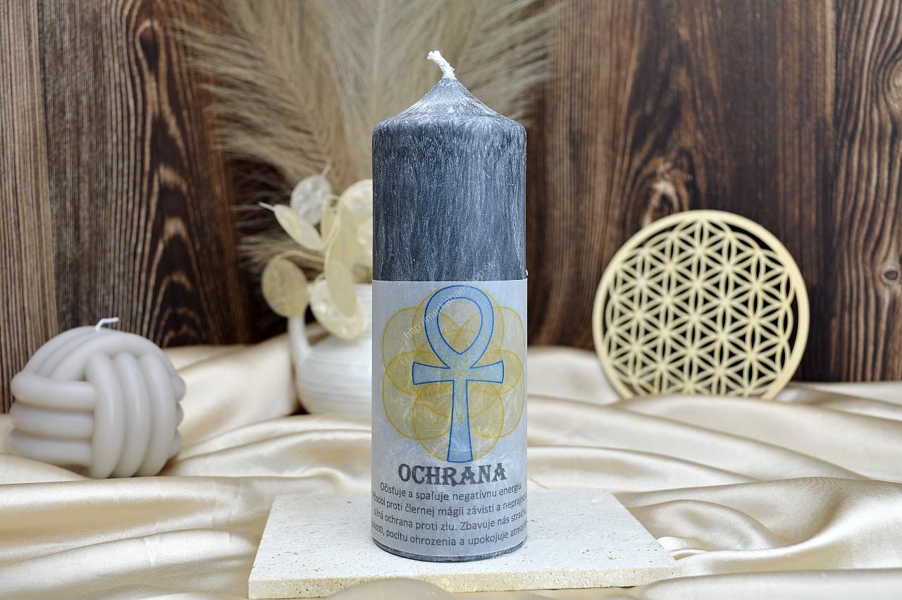 OCHRANNÁ ČIERNA Sviečka ANKH 15 a 20 cm- Spaľuje negatívnu energiu, Silná Ochrana, Zbavuje strachu, úzkosti a ohrozenia – Obrázok 3