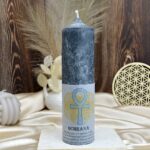 OCHRANNÁ ČIERNA Sviečka ANKH 15 a 20 cm- Spaľuje negatívnu energiu, Silná Ochrana, Zbavuje strachu, úzkosti a ohrozenia