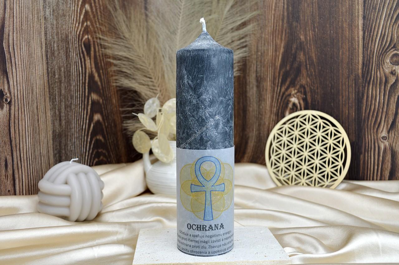 OCHRANNÁ ČIERNA Sviečka ANKH 15 a 20 cm- Spaľuje negatívnu energiu, Silná Ochrana, Zbavuje strachu, úzkosti a ohrozenia – Obrázok 2