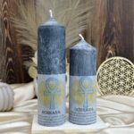 OCHRANNÁ ČIERNA Sviečka ANKH 15 a 20 cm- Spaľuje negatívnu energiu, Silná Ochrana, Zbavuje strachu, úzkosti a ohrozenia
