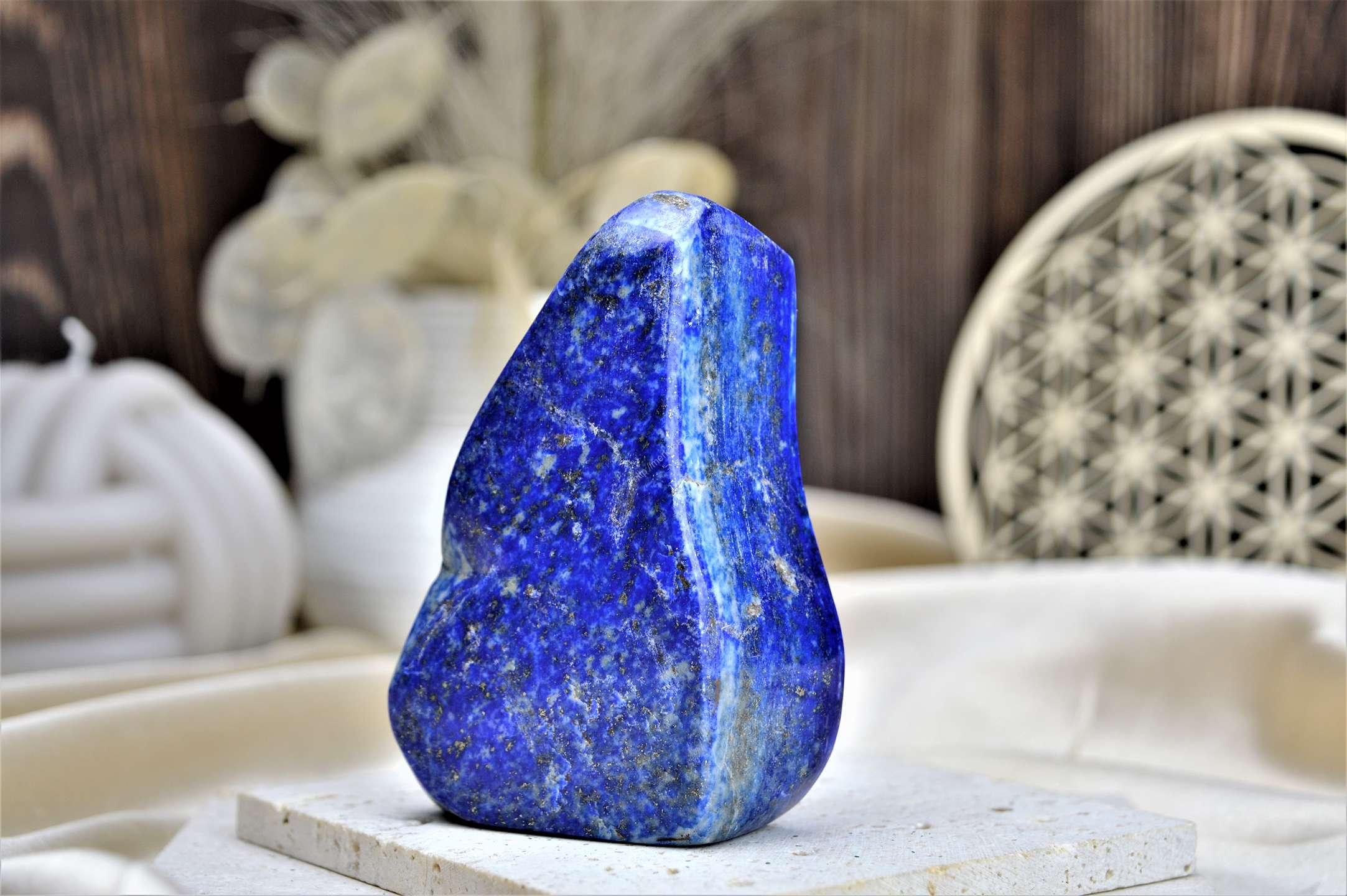 Free Form LAPIS LAZULI 1 Múdrosť, Intuícia, Psychická Rovnováha, Sebavedomie, Vizualizácia – Obrázok 2