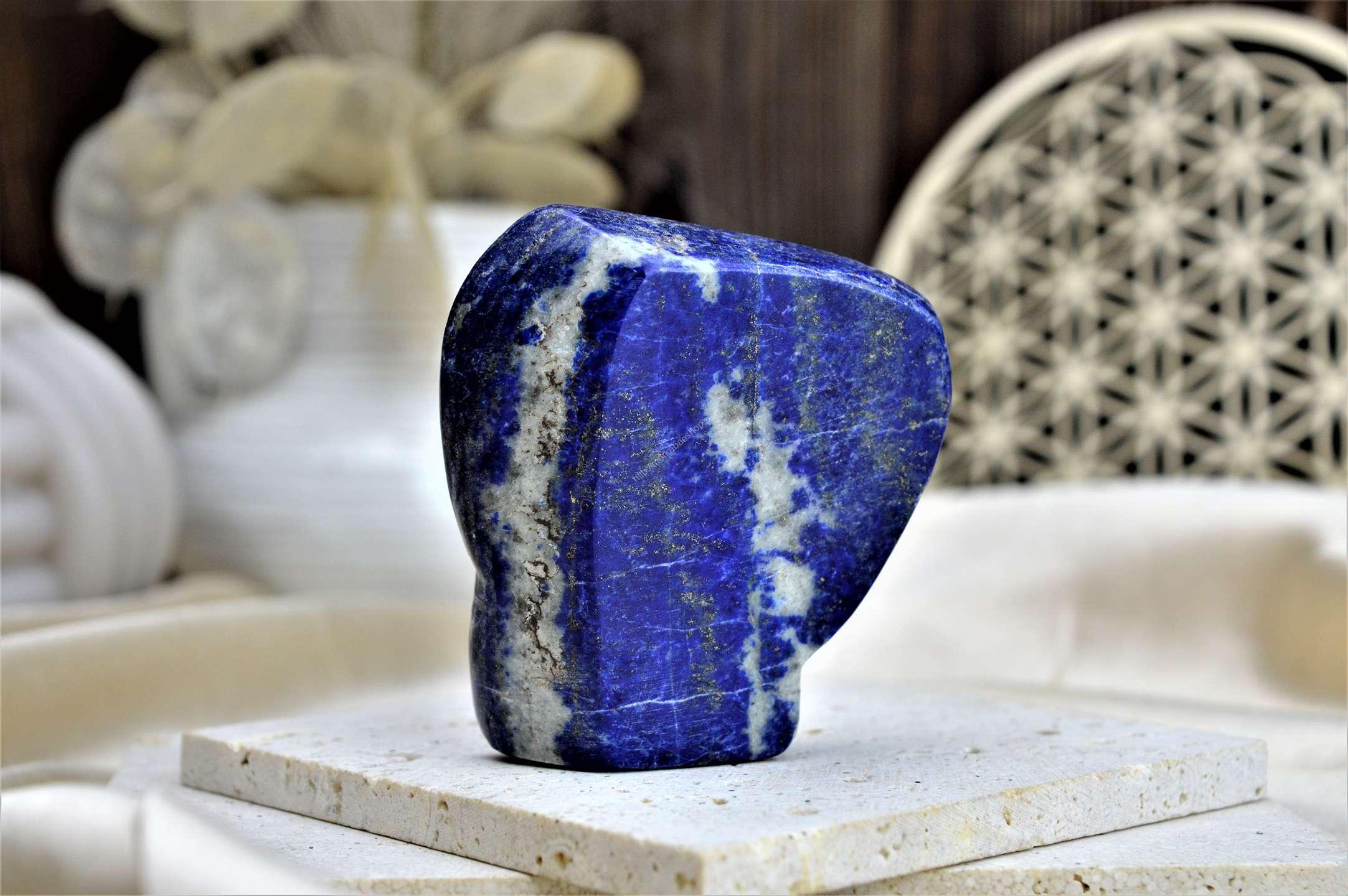 Free Form LAPIS LAZULI 4 Múdrosť, Intuícia, Psychická Rovnováha, Sebavedomie, Vizualizácia – Obrázok 2