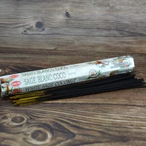 Vonné tyčinky - HEM- Biela Šalvia /Šalvia blanca a Kokos 20 ks