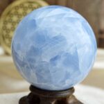 Guľa KALCIT modrý #3 - Vnútorný mier, Upokojenie, Komunikácia, Zosilňovač energie AAA Kvalita