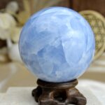 Guľa KALCIT modrý #3 - Vnútorný mier, Upokojenie, Komunikácia, Zosilňovač energie AAA Kvalita