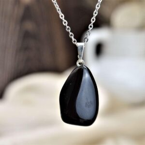 Prívesok Obsidián čierny na kožke