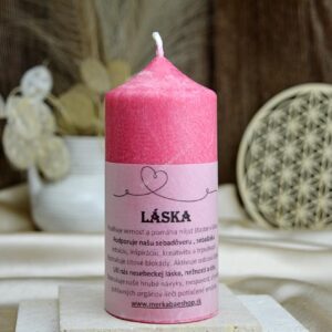 Sviečka LÁSKA - Aktivácia srdcovej čakry, Sebaláska, Intuícia, Cit, Odstraňuje citové blokády