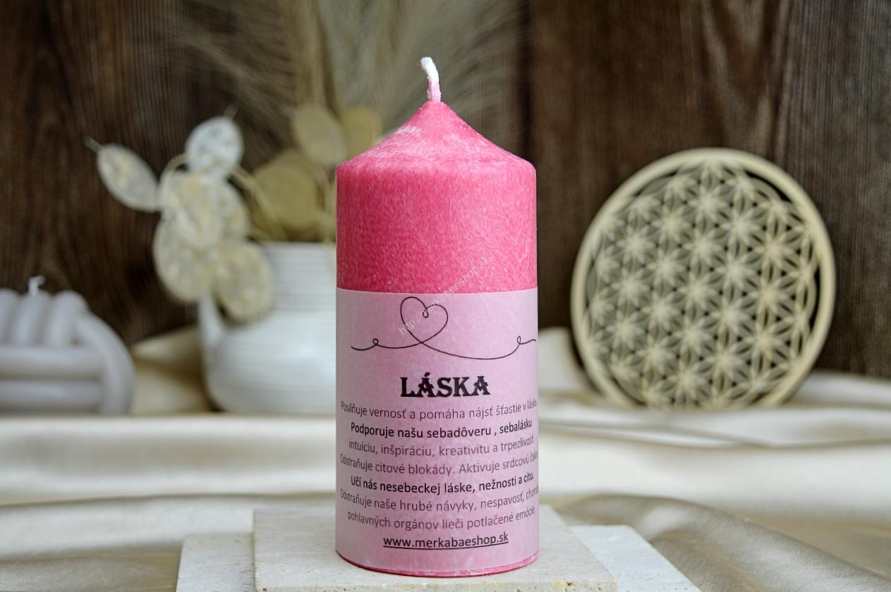 Sviečka LÁSKA - Aktivácia srdcovej čakry, Sebaláska, Intuícia, Cit, Odstraňuje citové blokády