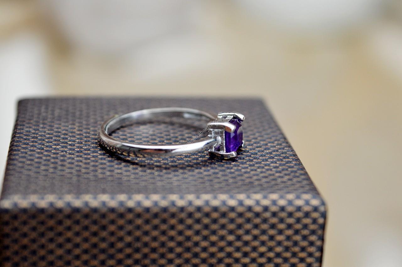 Prsteň AMETYST #1 Ag925/1000 – Božskosť, Intuícia, Rovnováha, pokojný Spánok – Obrázok 3