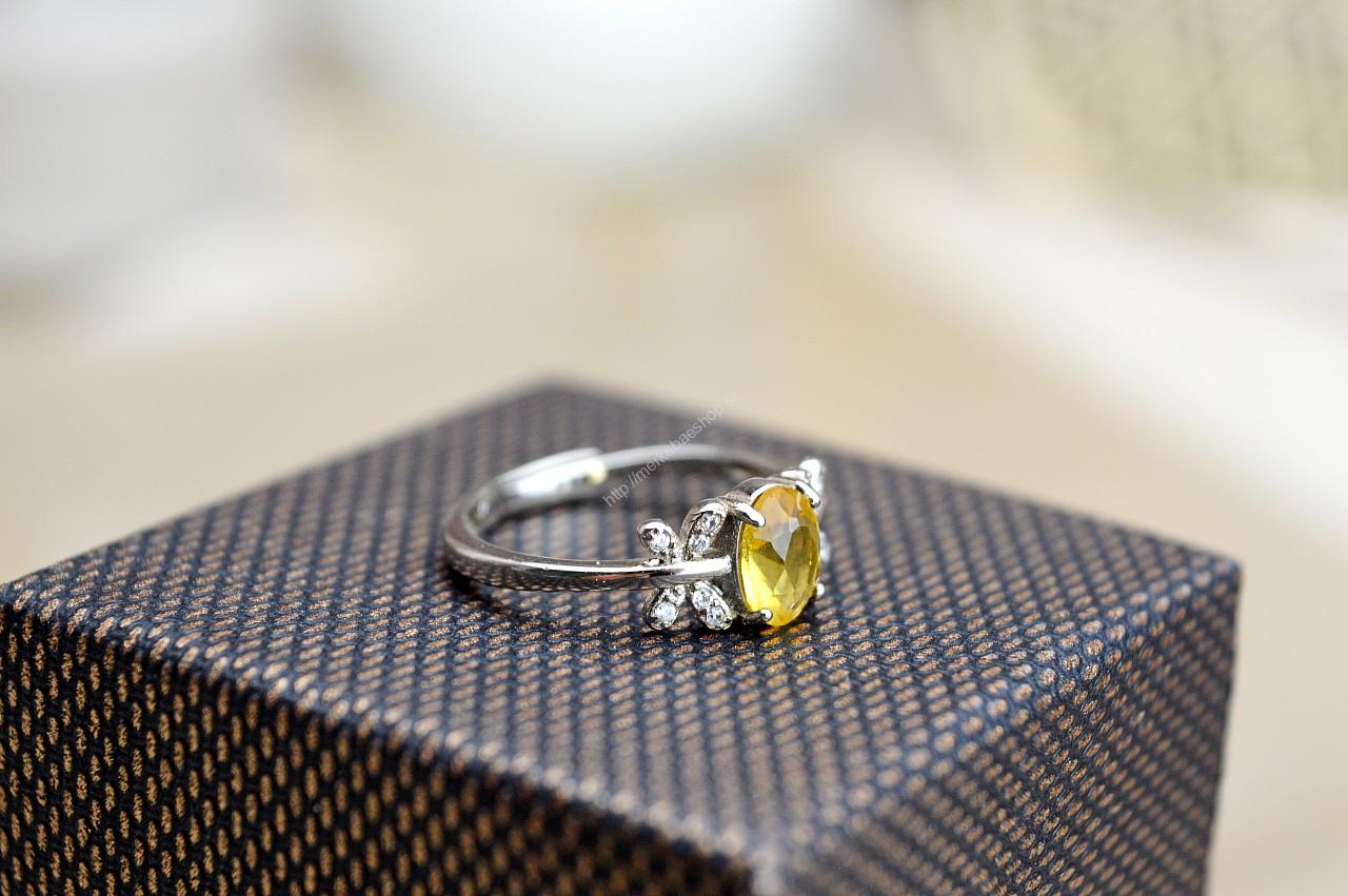 Strieborný prsteň CITRÍN Briliant + zirkóny #1- Hojnosť, Radosť, Šťastie, Zdravé trávenie, Znižuje Strach a Obavy – Obrázok 3