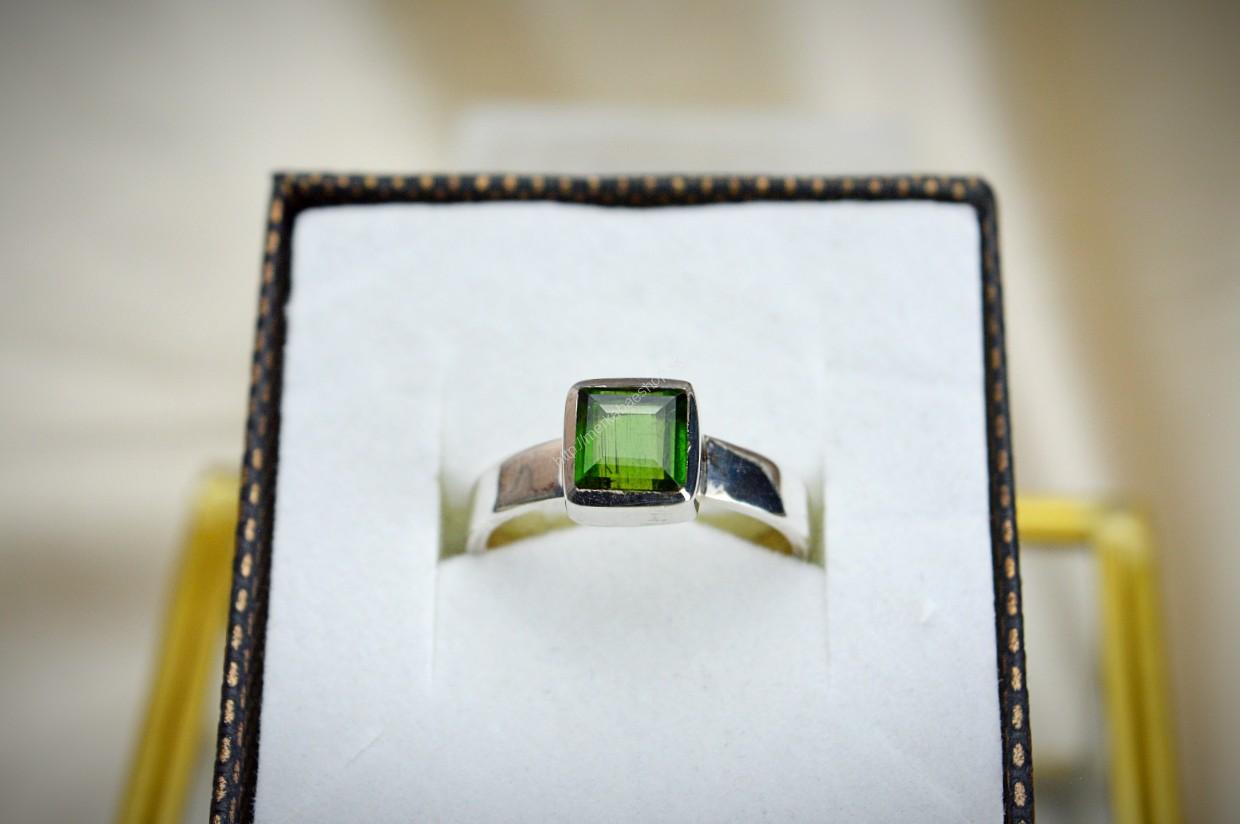 Strieborný prsteň ZELENÝ TURMALÍN/ VERDELIT briliant #1 - Šťastie, Hojnosť, Bezpodmienečná láska, Zdravé srdce, Vitalita – Obrázok 4