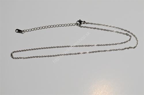 Strieborná retiazka z nerezovej/ chirurgickej ocele 44+5cm