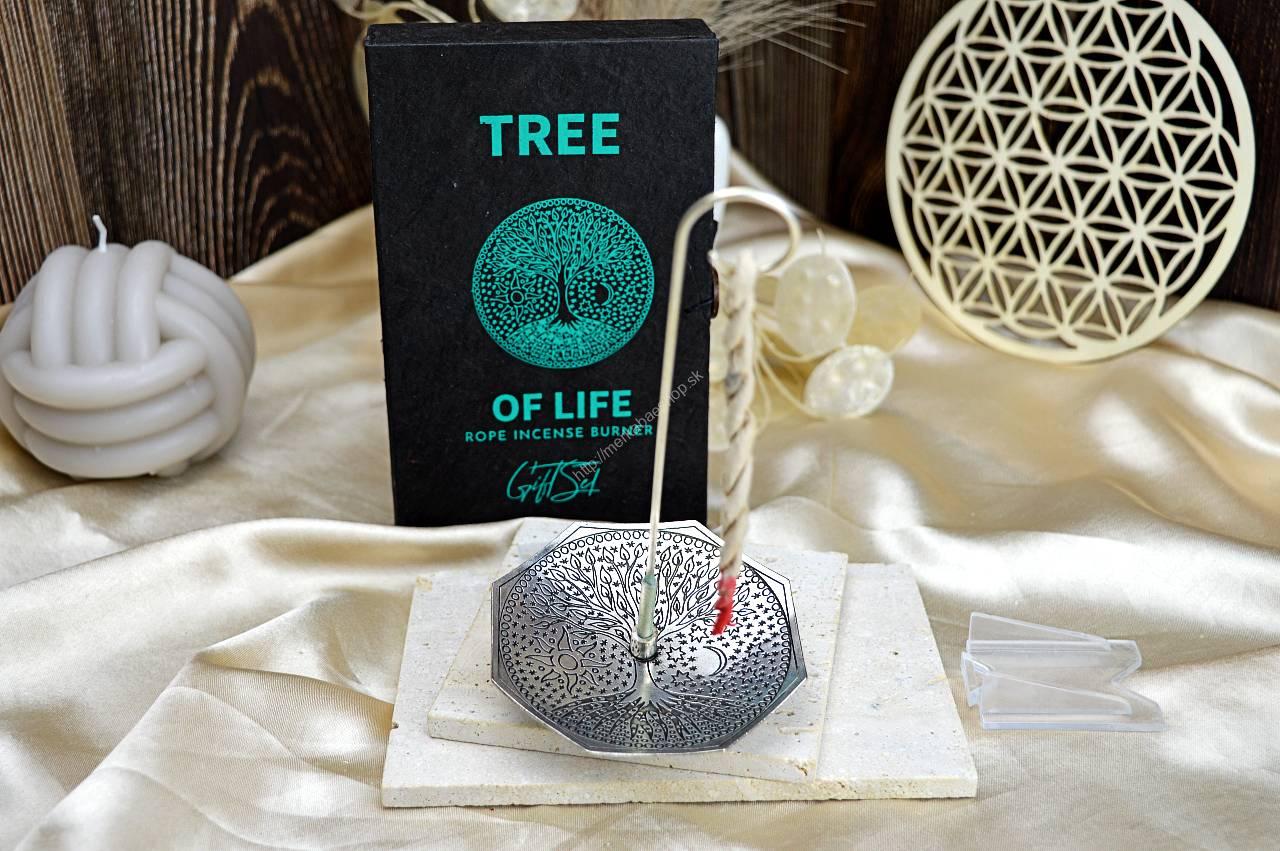 Sada Vonných Povrázkov s Postriebreným Stojanom -STROM ŽIVOTA