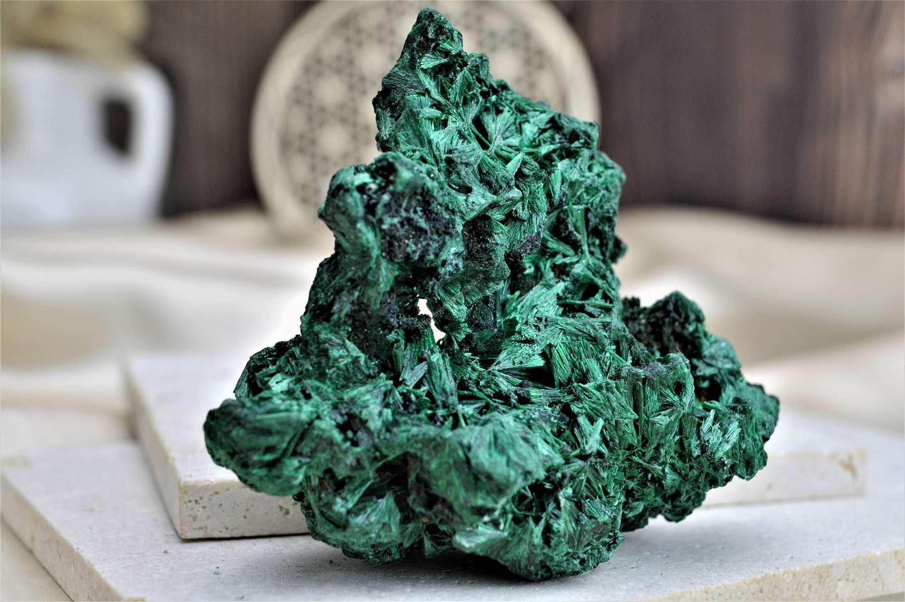 Zbierková drúza MALACHIT #2- Pohlcuje negatívne Energie a Jedy, Čistí Čakry, Otvára srdce, Ochrana, Premena – Obrázok 3