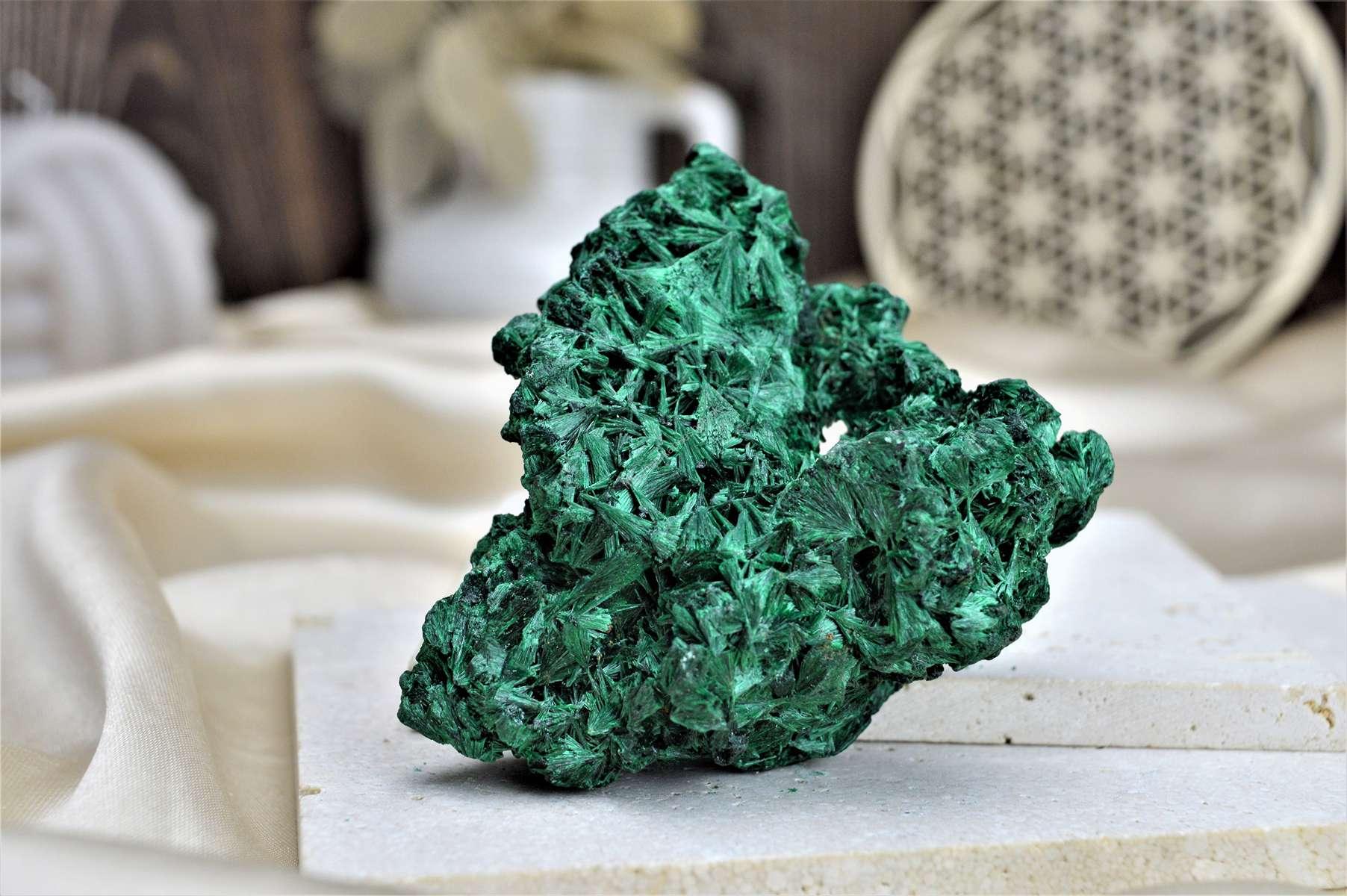 Zbierková drúza MALACHIT #2- Pohlcuje negatívne Energie a Jedy, Čistí Čakry, Otvára srdce, Ochrana, Premena – Obrázok 2