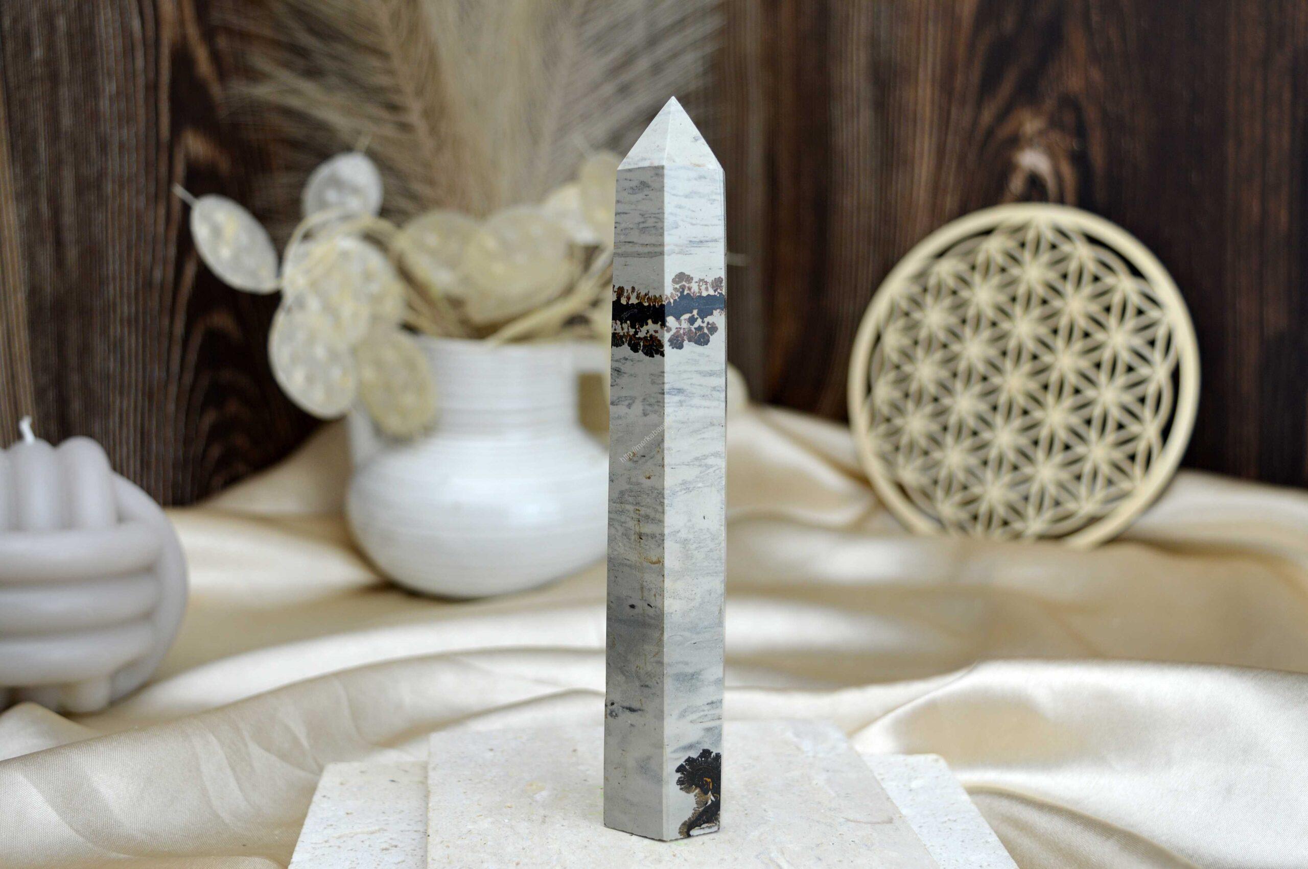 Generátor / obelisk JASPIS KRAJINÝ #2 - Šťastie, Radosť, Láska, Uvoľňuje negatívnu energiu, Pokojný spánok