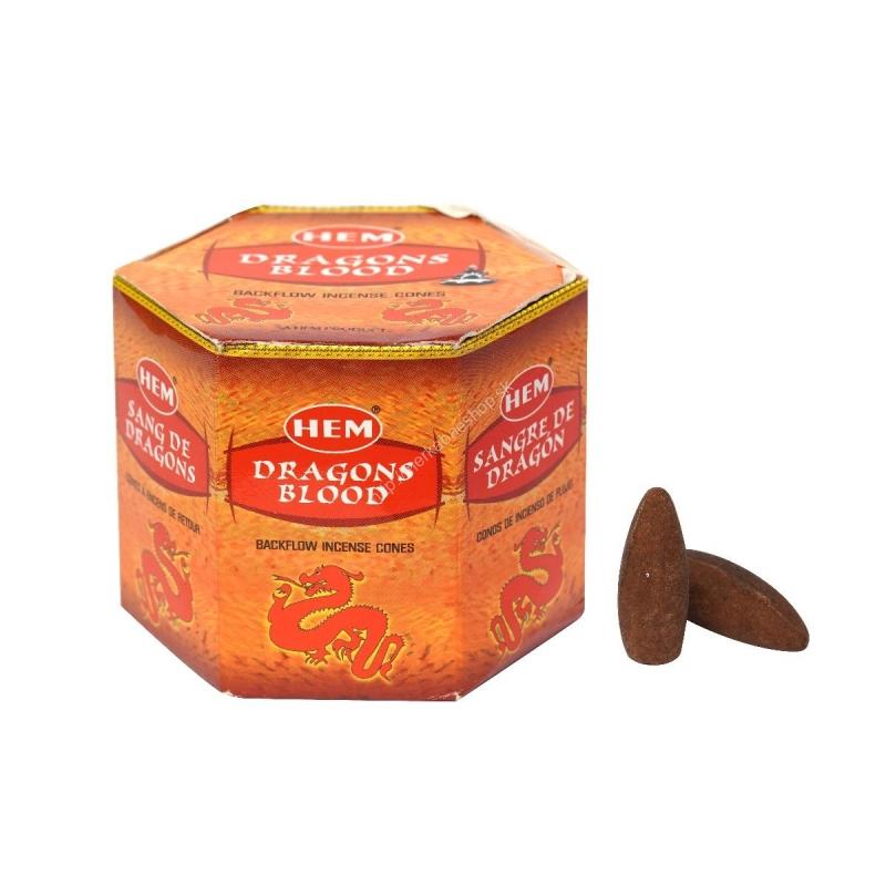 Vonné kužele Tečúci dym/ backflow HEM - DRAČIA KRV 40ks