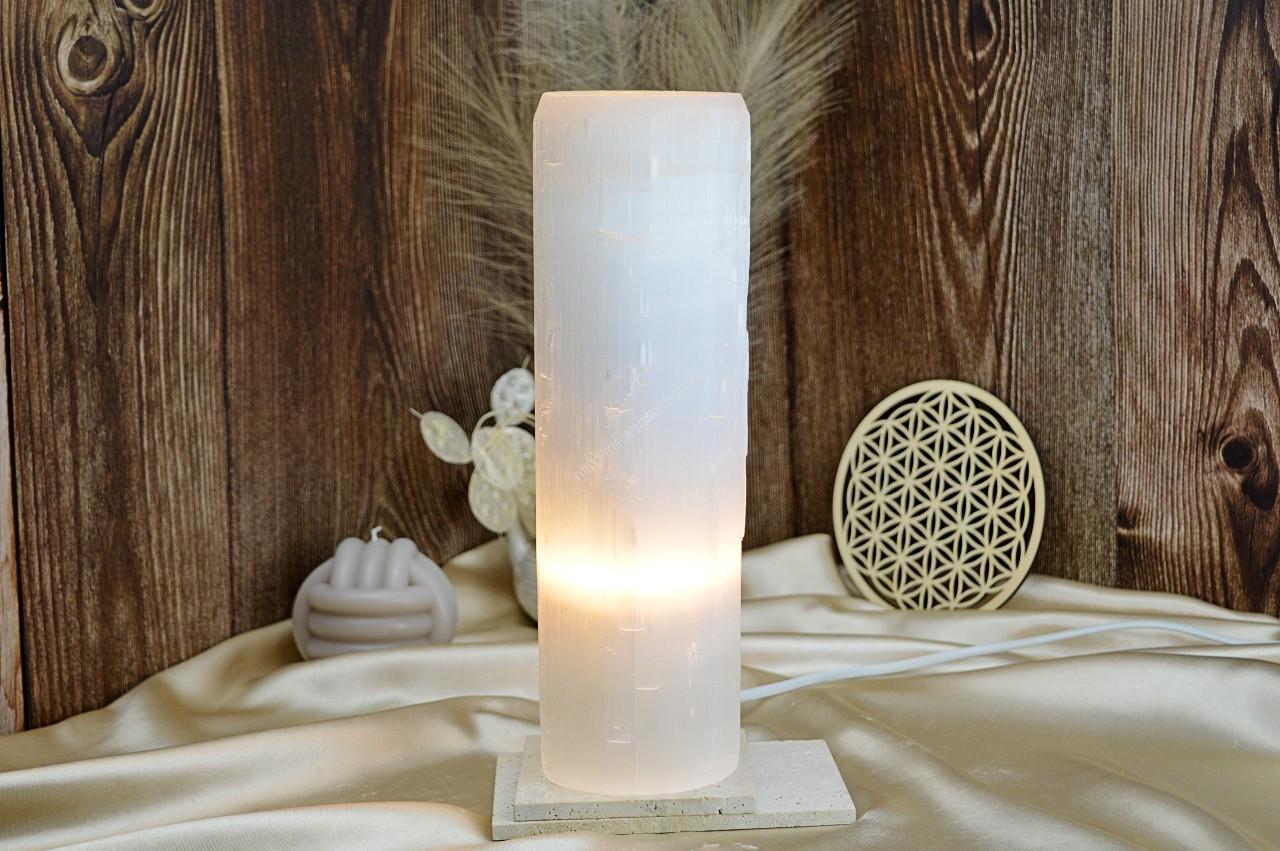 Vysokovibračná El. lampa zo SELENITU valec 3,65 kg 30cm (230V)