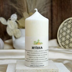 sviečka MYRHA - Vitalita, Očista, Uvoľnenie stresu a napätia, Meditácia, Manželská harmónia