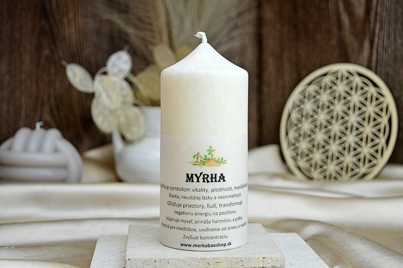 sviečka MYRHA - Vitalita, Očista, Uvoľnenie stresu a napätia, Meditácia, Manželská harmónia