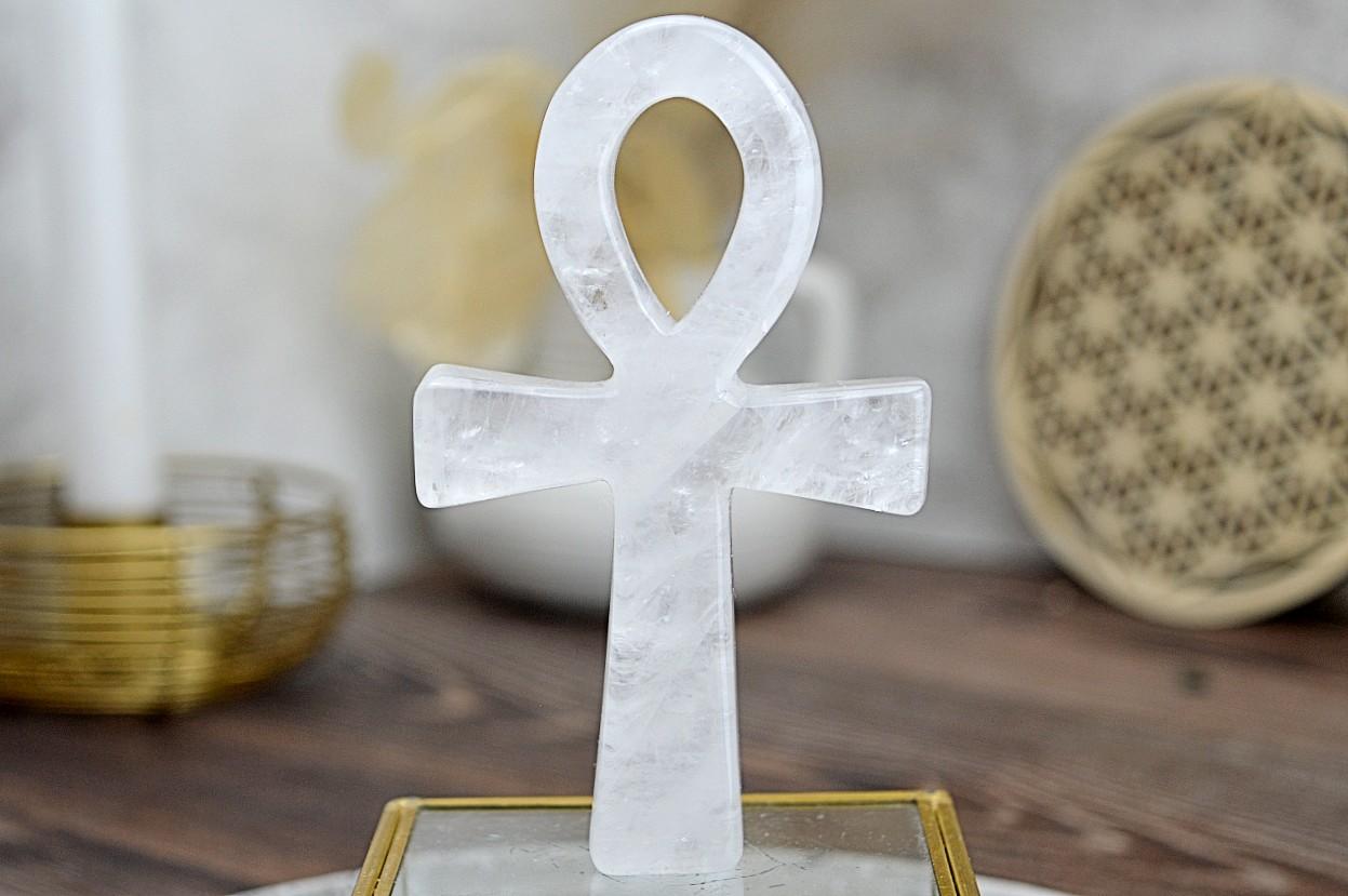ANKH KRIŠTÁĽ #11cm - Kľúč Života, Talizman Ochrany a Sily