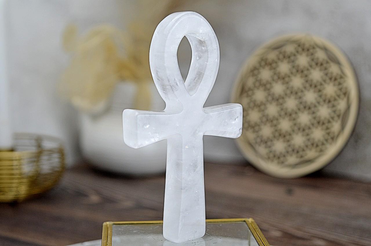 ANKH KRIŠTÁĽ #11cm - Kľúč Života, Talizman Ochrany a Sily