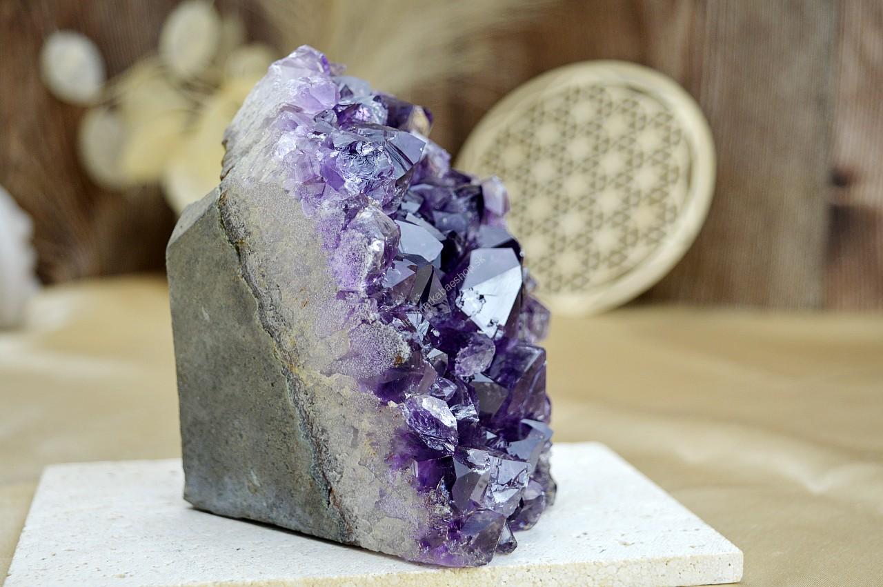 AMETYSTOVÁ drúza #1- Božskosť, Intuícia, Rovnováha, pokojný Spánok - Extra kvalita Uruguay – Obrázok 3