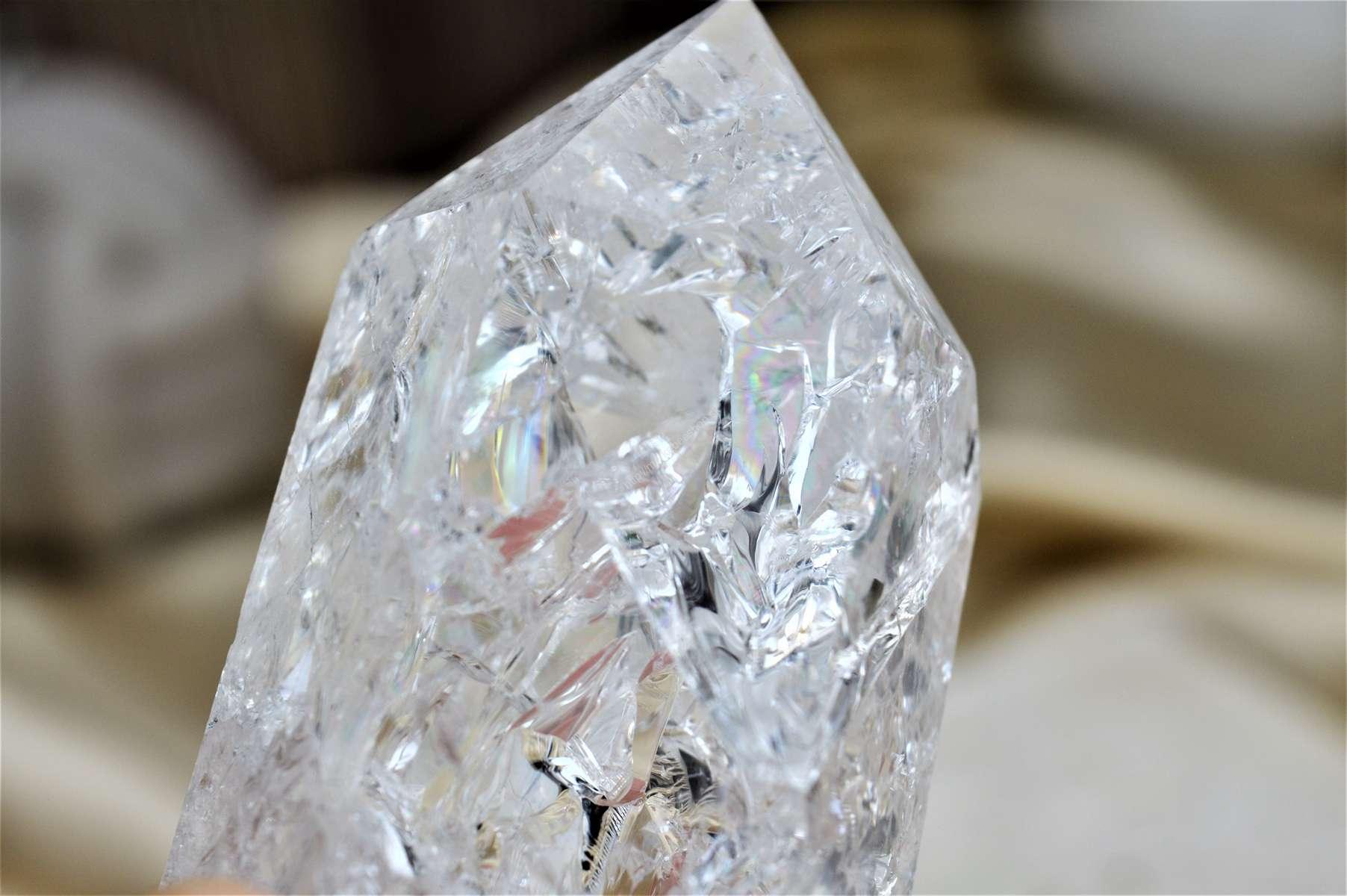 Praskaný Dúhový KRIŠTÁĽOVÝ generátor/ obelisk Božskosti 12 – Obrázok 2