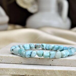 LARIMAR tromlovaný - Energia Bohyne, Upokojuje, Komunikácia (Plejádsky kameň) AA kvalita