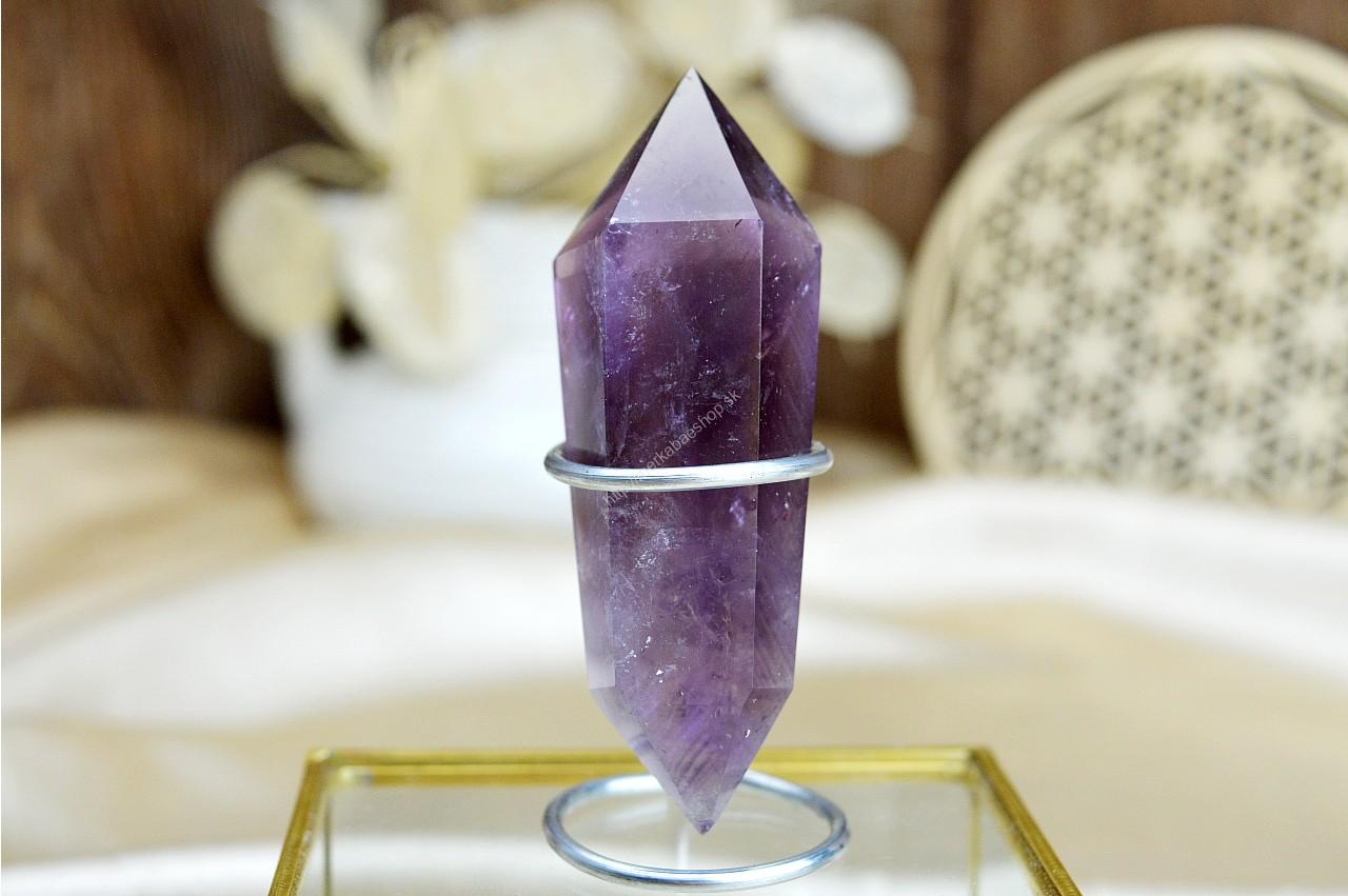 Obojstranný generátor/obelisk FANTÓM Duchovný Balans z AMETYSTU #5 AAA Kvalita