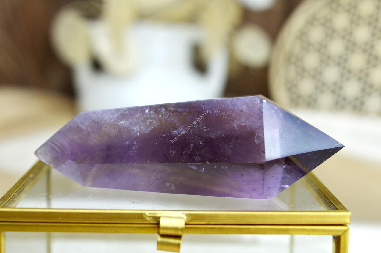 Obojstranný generátor/obelisk FANTÓM Duchovný Balans z AMETYSTU #5 AAA Kvalita – Obrázok 2