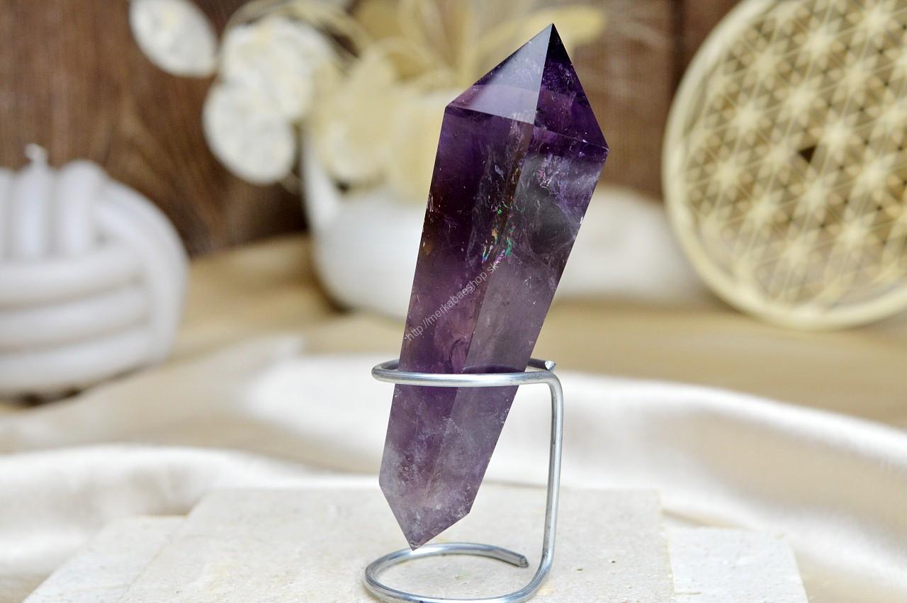 Obojstranný generátor/ obelisk FANTÓM Duchovný Balans z AMETYSTU #4 AAA Kvalita – Obrázok 2