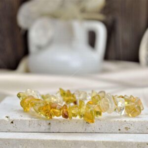 Náramok sekaný CITRÍN – Hojnosť, Radosť, Šťastie, Zdravé trávenie, Znižuje Strach a Obavy