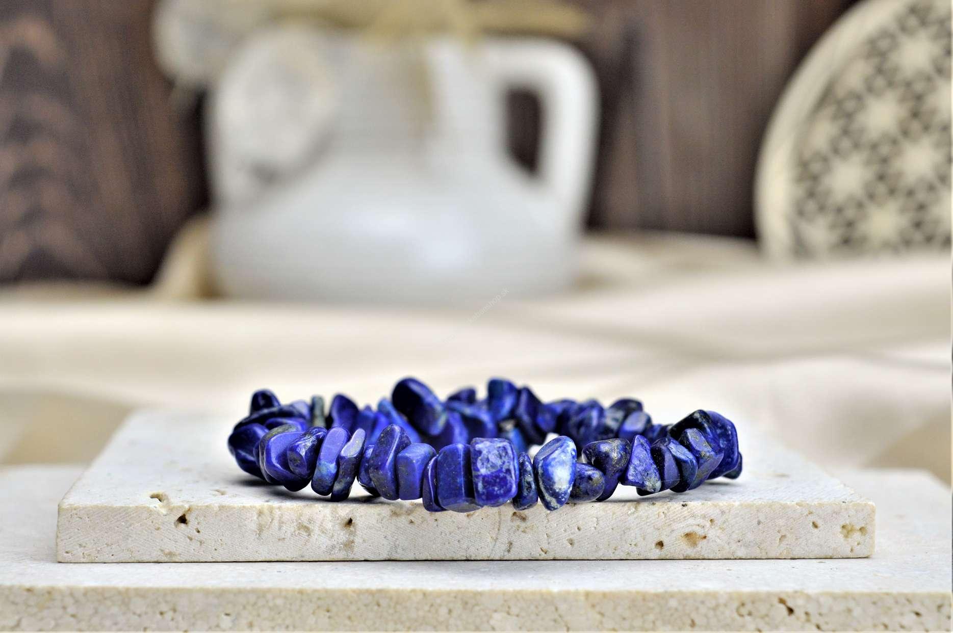 Náramok sekaný LAPIS LAZULI- Múdrosť, Intuícia, Psychická Rovnováha, Sebavedomie, Vizualizácia