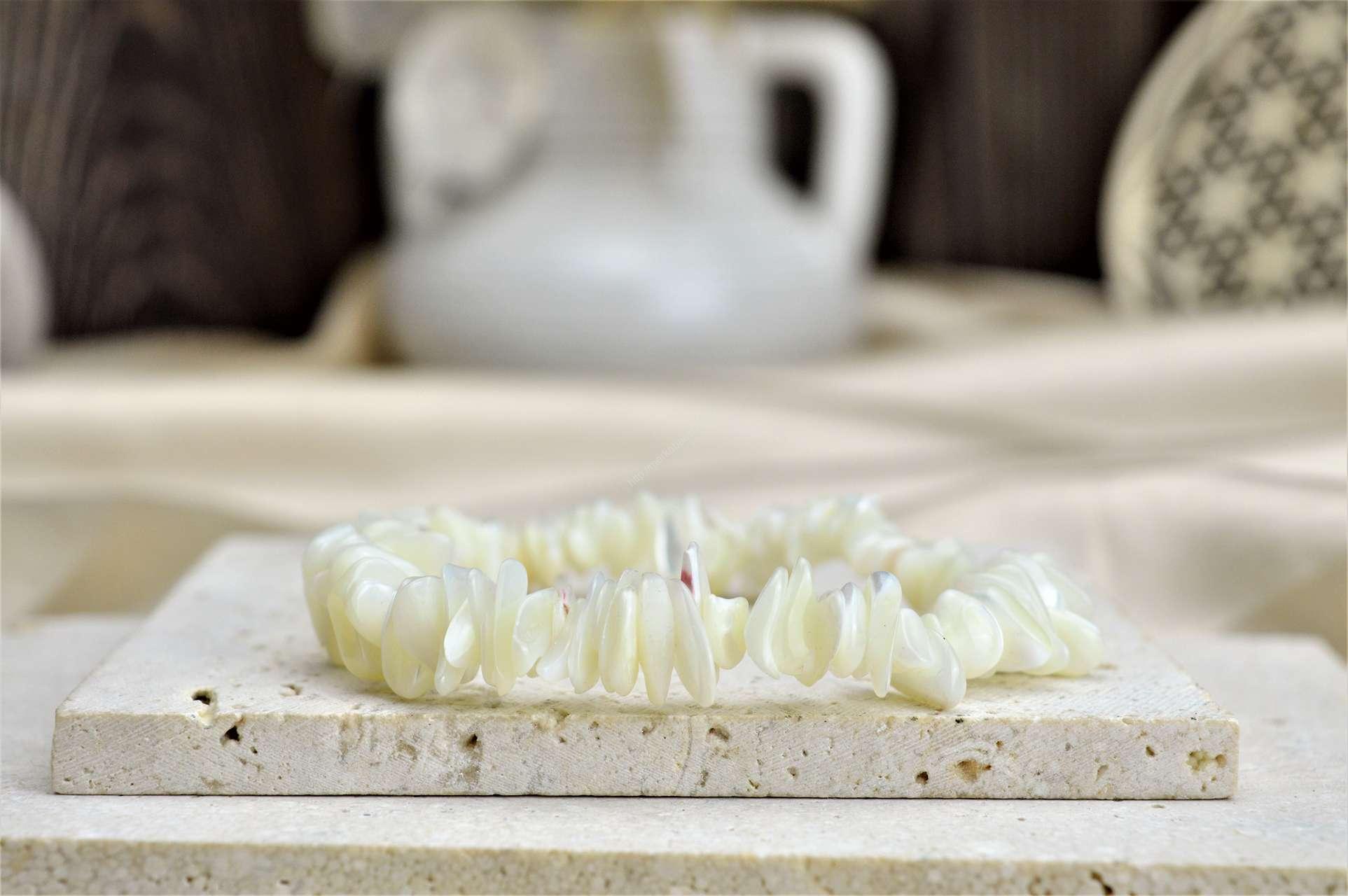 Náramok sekaný PERLEŤ - Ochrana, Upokojenie, Hojenie, Liečenie Fóbie, Posilňuje zmysly