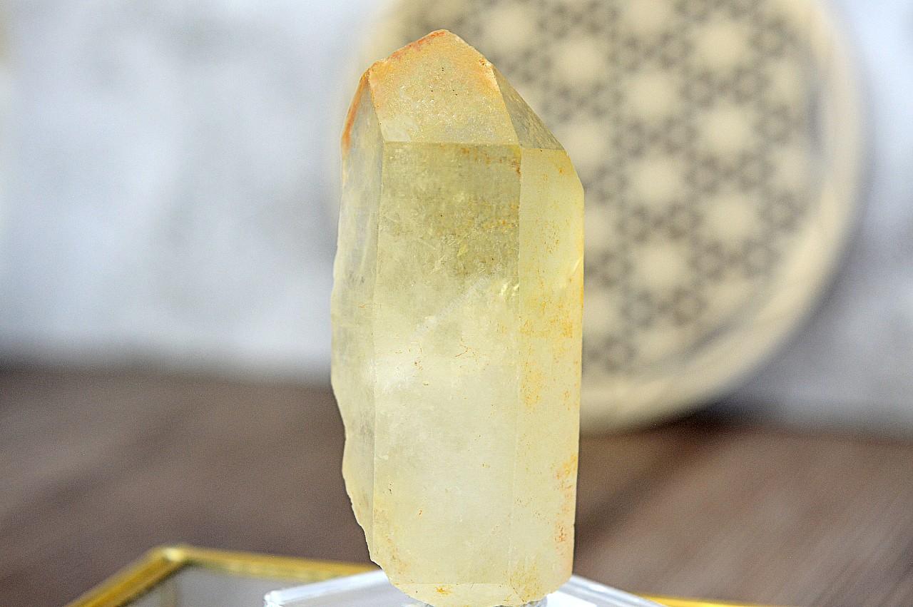 Surový hrot/obelisk z pravého CITRÍNU #9- Hojnosť, Radosť, Šťastie, Zdravé trávenie, Znižuje Strach a Obavy