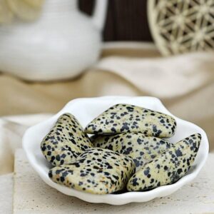 Kamienky JASPIS DALMATÍN (Jaspis+turmalín)- Ochrana, Upokojenie, Depresie, Rovnováha Jin a Jang