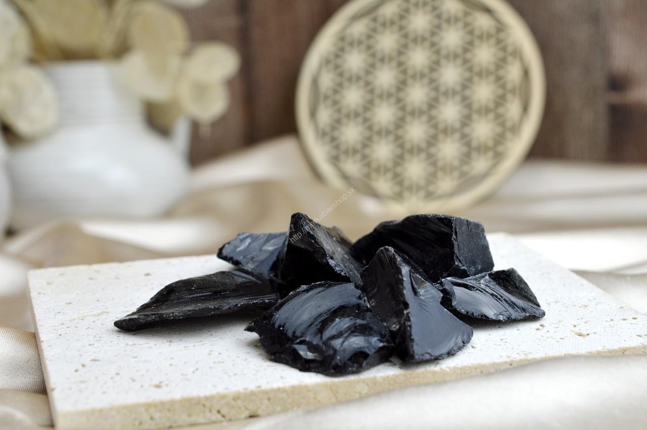 Surový OBSIDIÁN ČIERNY #M -Ochrana, Prijatie, Uzemnenie, Očista, Obnovenie energie čakier