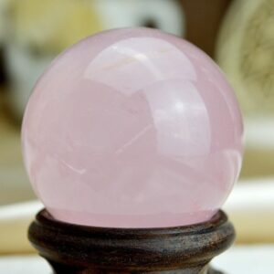 Guľa Ruženín #47 mm - Bezpodmienečná Láska, Sebaláska, Odpustenie, Radosť, Srdcová Čakra