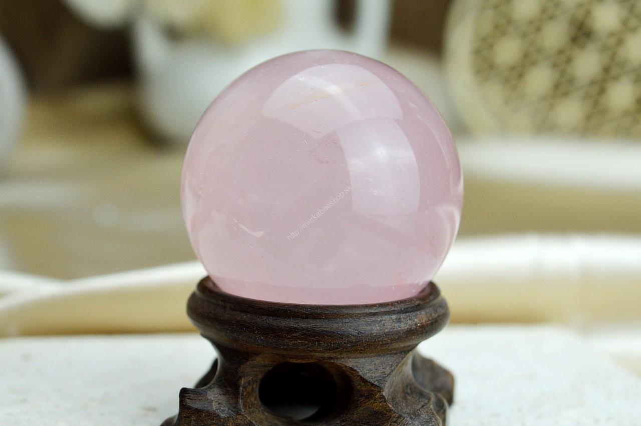 Guľa Ruženín #47 mm - Bezpodmienečná Láska, Sebaláska, Odpustenie, Radosť, Srdcová Čakra