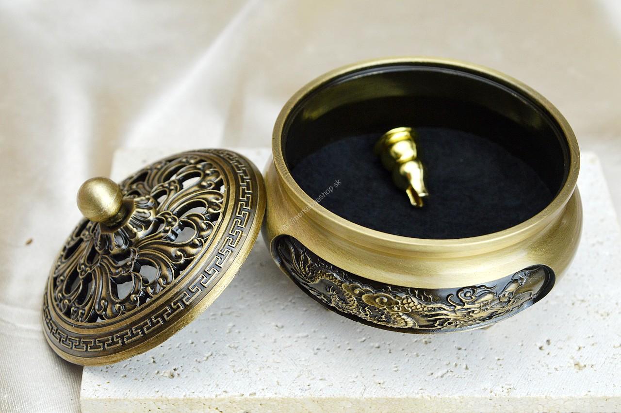 Kadidelnica mosadzná Gravírovaná zlatá – Obrázok 2