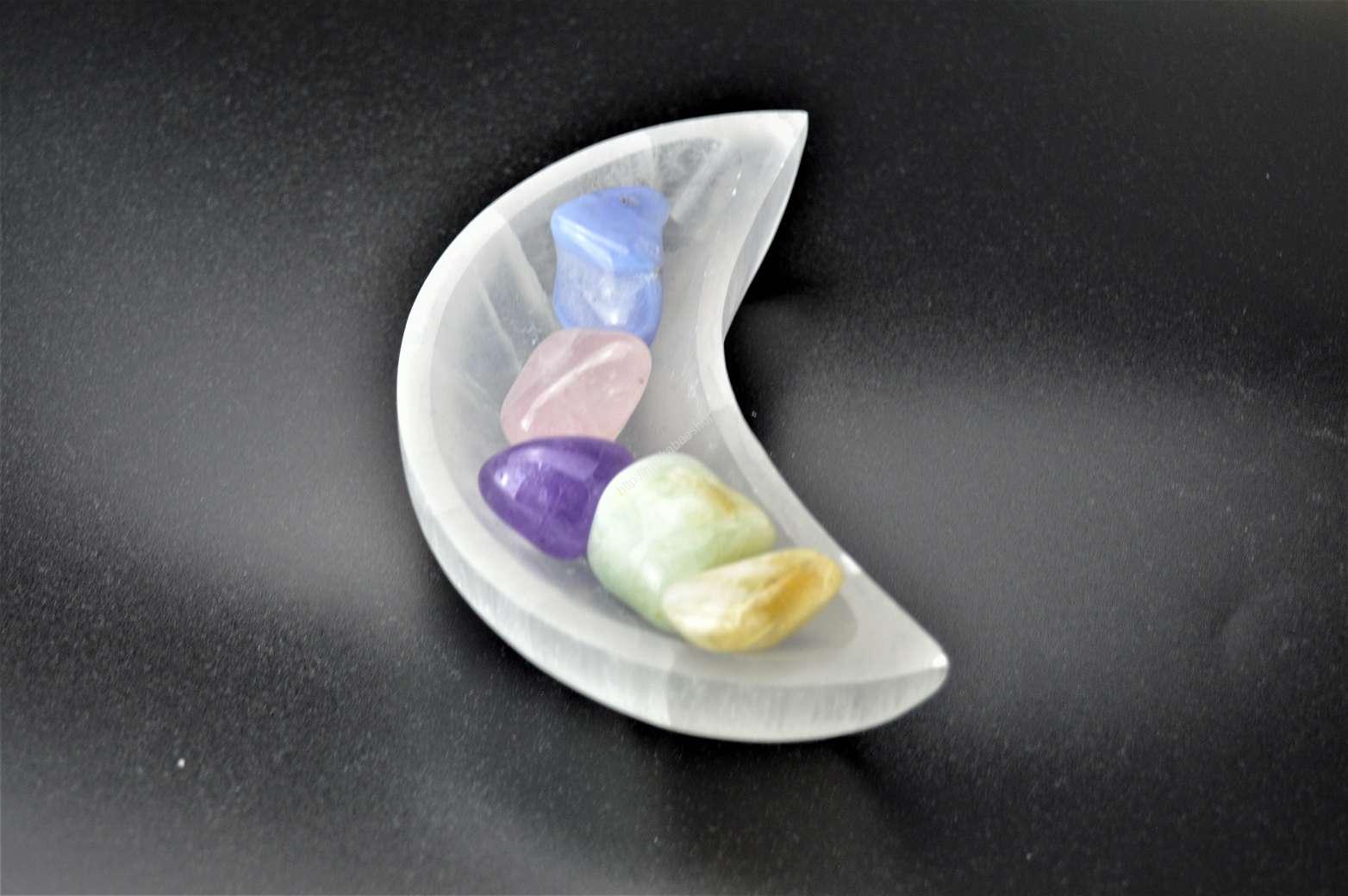 Magická Miska MESIAC- SELENIT - mesačný talizman očisty a pokoja – Obrázok 3