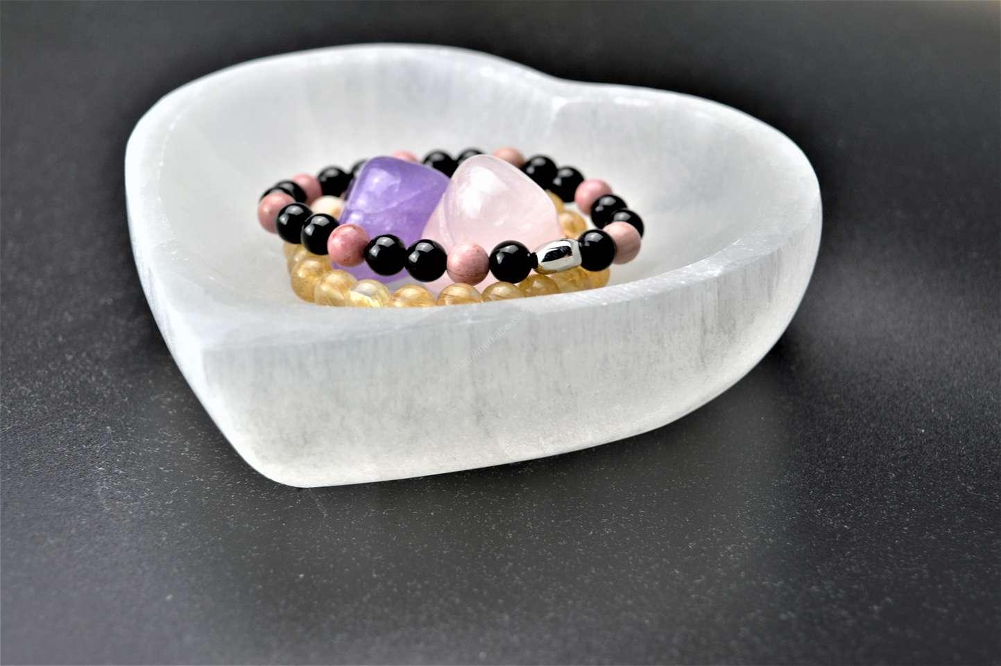 Magická Miska zo Selenitu srdiečko