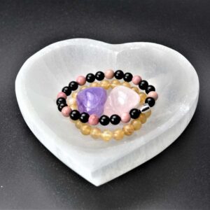 Magická Miska zo Selenitu srdiečko