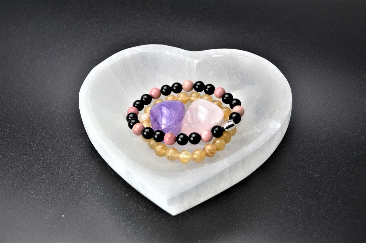 Magická Miska zo Selenitu srdiečko