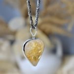 prívesok Citrín srdiečko Ag925/1000